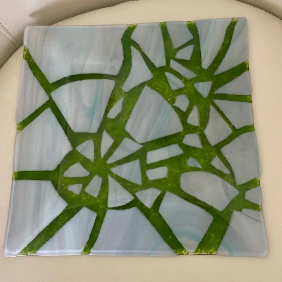 Fused Art Glass Platter - Picture 3 of 5